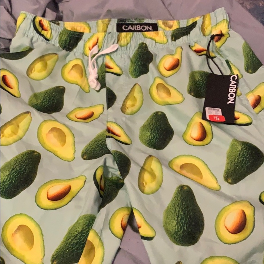 Avocado light blue swim trunks
